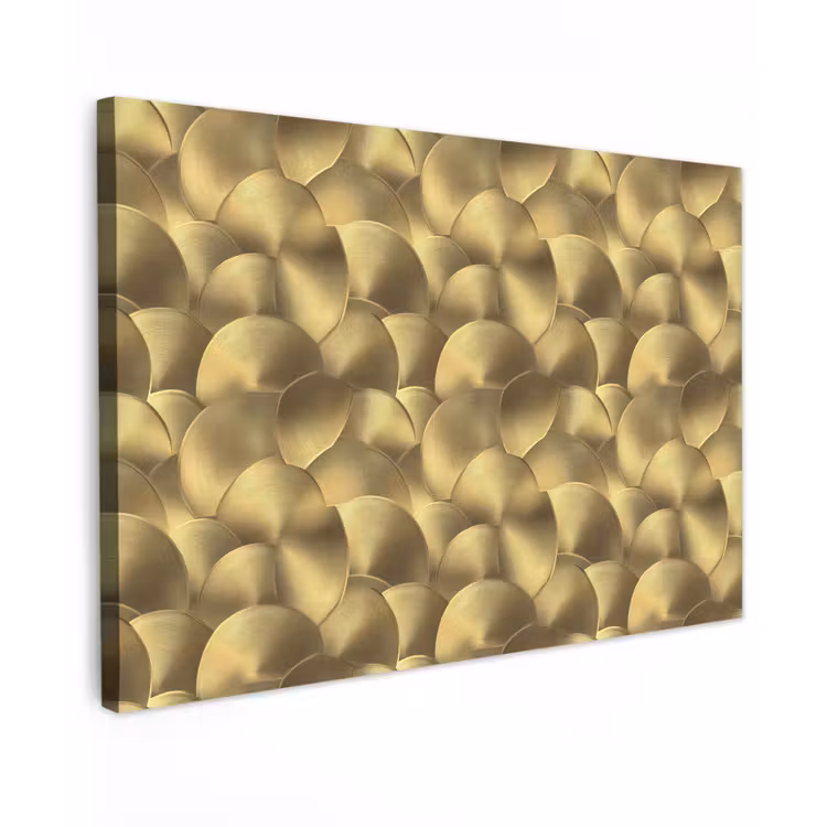 Modern - Cirkel - Goud canvas 2cm klein 34 -z3d