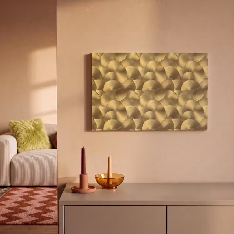 Modern - Cirkel - Goud canvas 2cm klein 34 -sfeer1