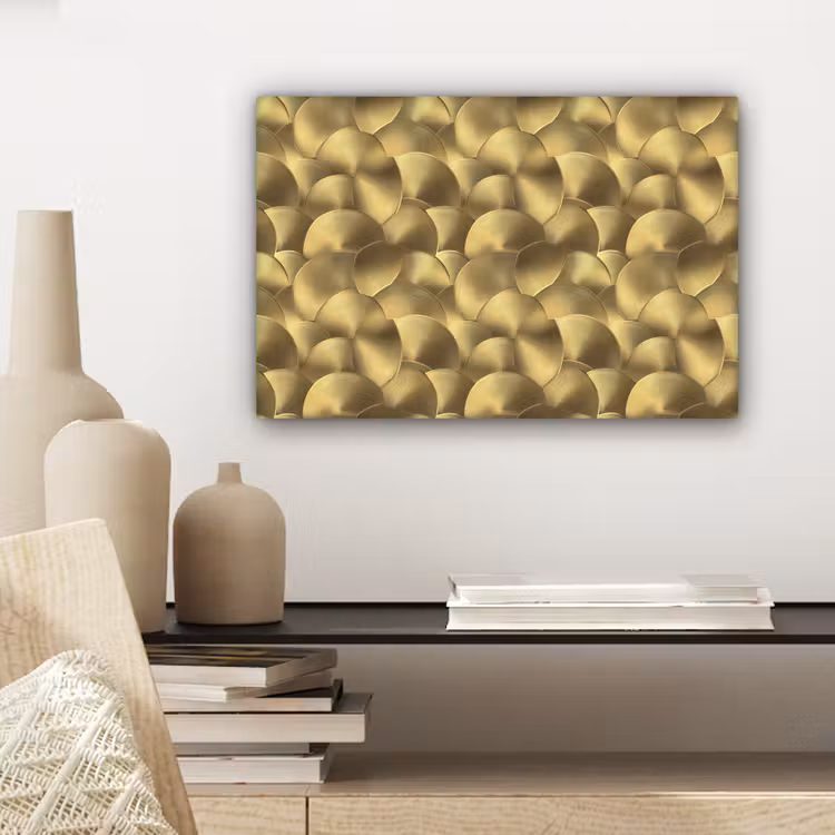 Modern - Cirkel - Goud canvas 2cm klein 34 -sfeer6