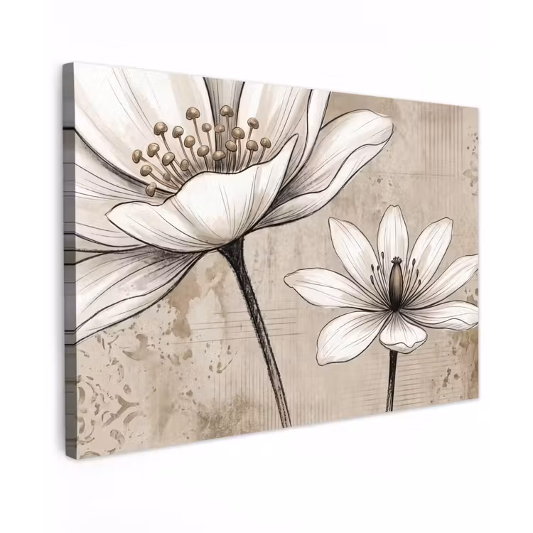 Modern - Design - Wit canvas 2cm klein -z3d