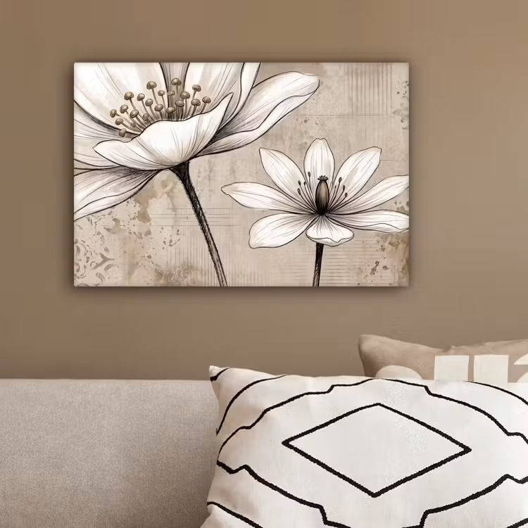 Modern - Design - Wit canvas 2cm klein -sfeer3
