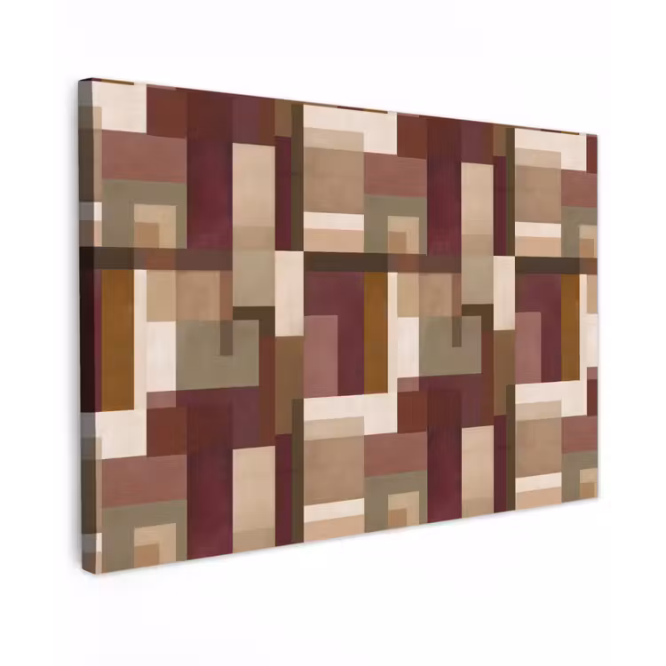 Modern - Geometrie - Kleurrijk canvas 2cm klein 34 -z3d