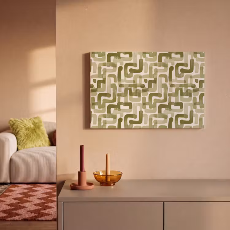 Modern - Grafisch - Groen canvas 2cm klein 34 -sfeer1