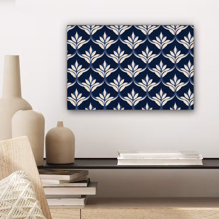 Modern - Ontwerp - Blauw canvas 2cm klein 34 -sfeer6
