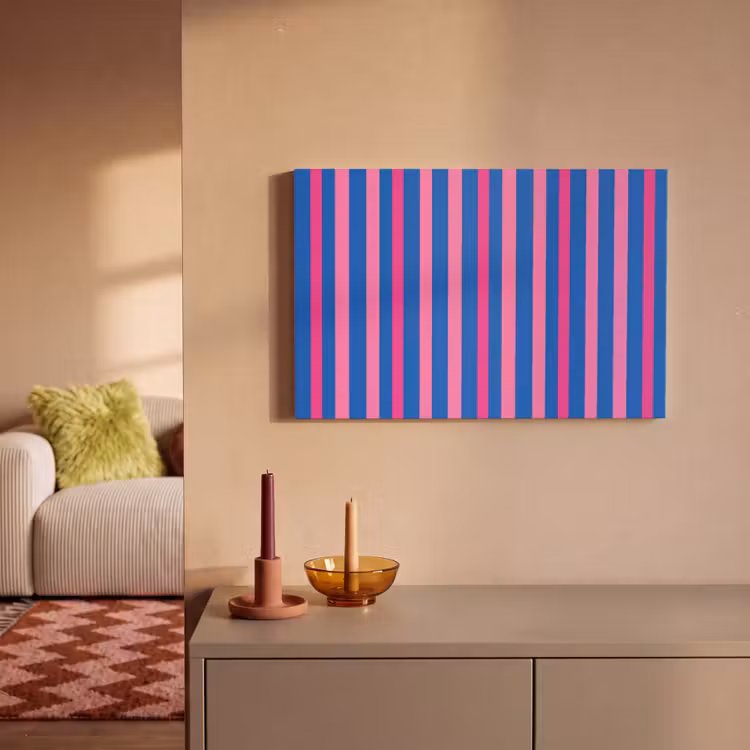 Modern - Optisch - Roze canvas 2cm klein 34 -sfeer1