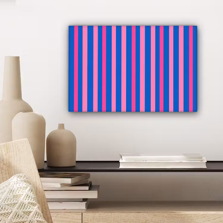 Modern - Optisch - Roze canvas 2cm klein 34 -sfeer6