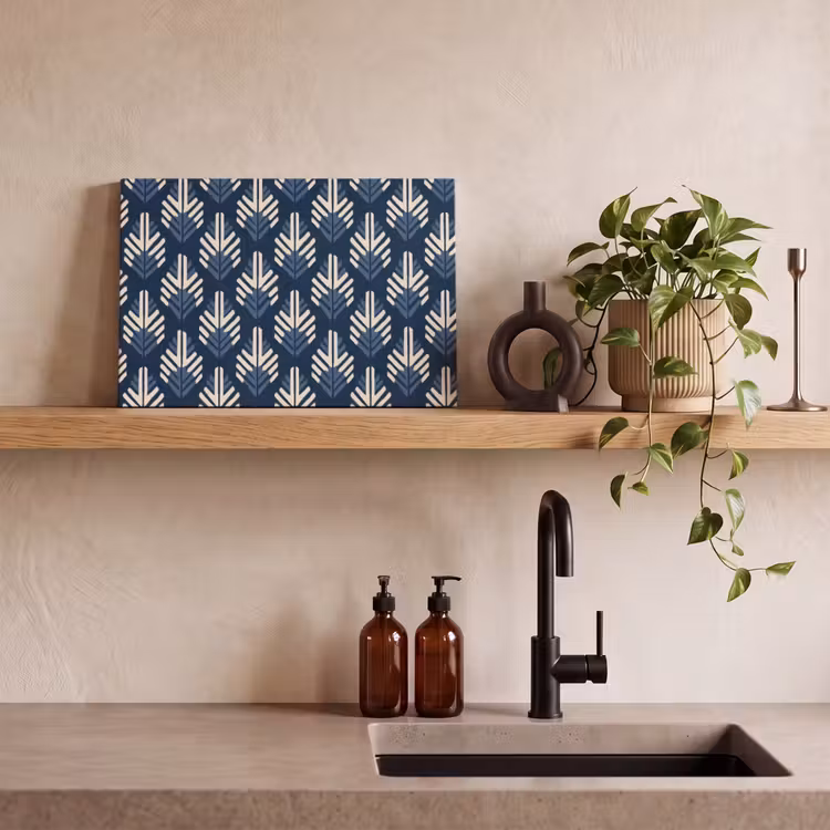 Modern - Patroon - Blauw canvas 2cm klein 34 -sfeer3