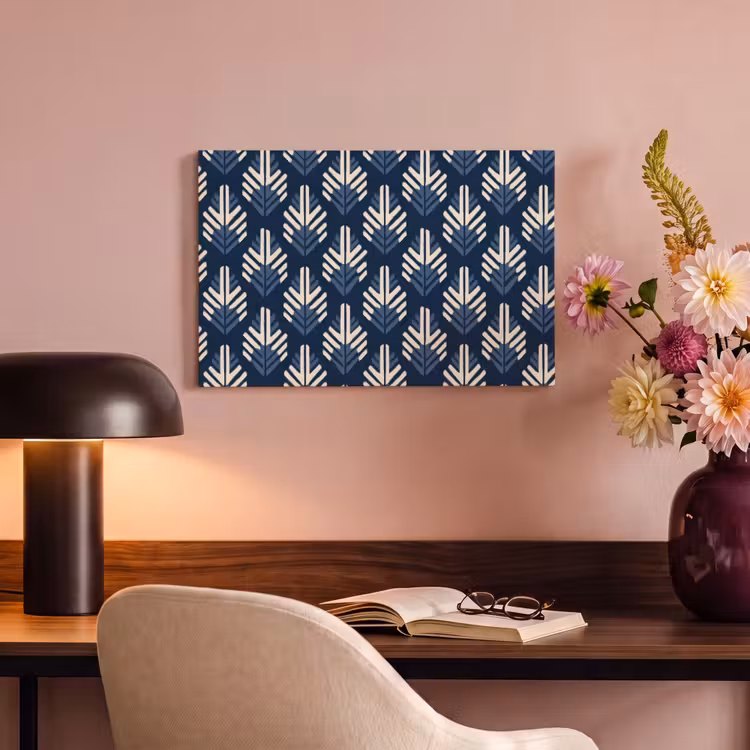 Modern - Patroon - Blauw canvas 2cm klein 34 -sfeer4