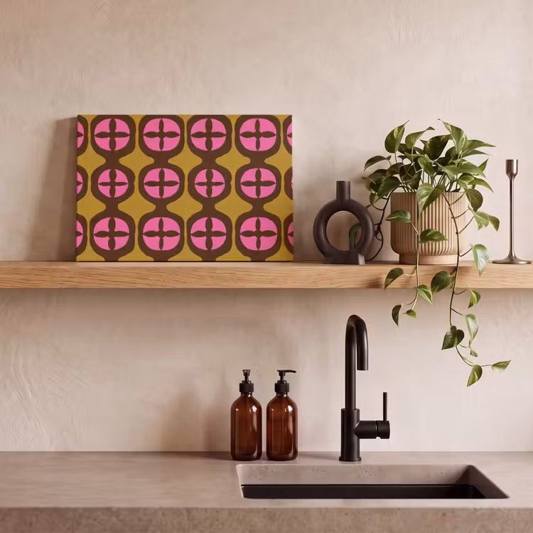 Modern - Patroon - Roze canvas 2cm klein 34 -sfeer3