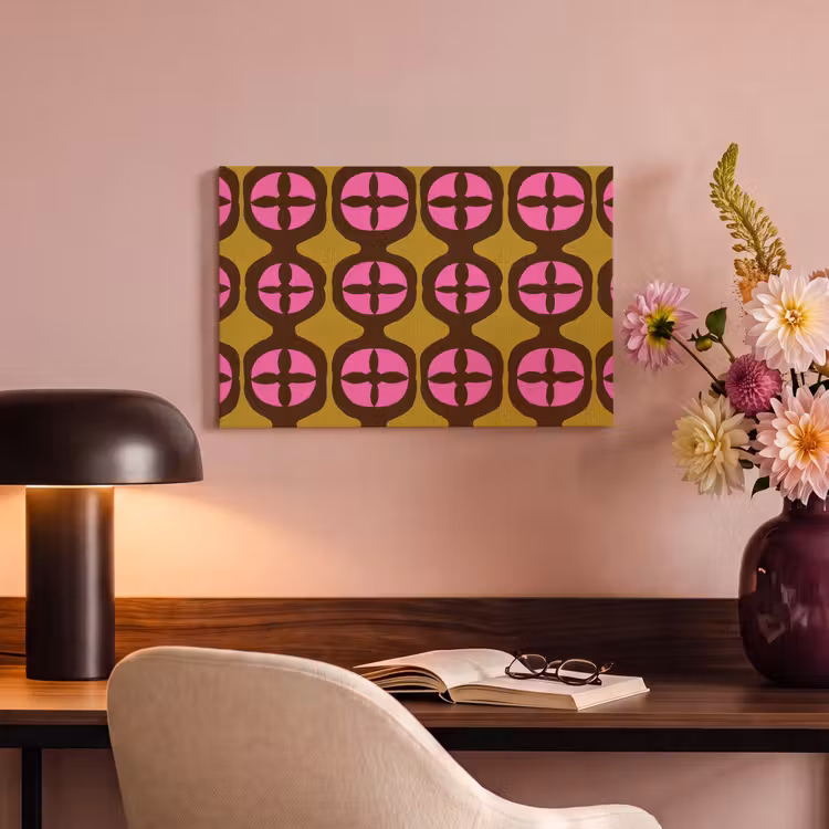 Modern - Patroon - Roze canvas 2cm klein 34 -sfeer4