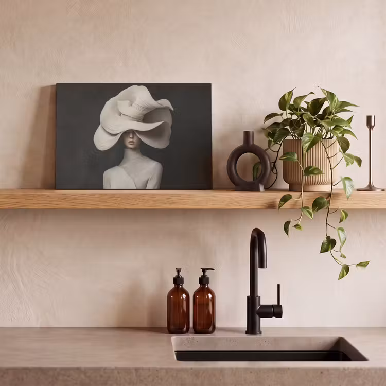 Modern - Vrouw - Hoed canvas 2cm klein -sfeer3