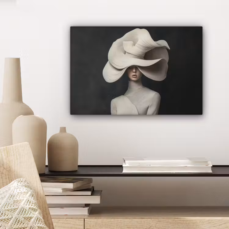 Modern - Vrouw - Hoed canvas 2cm klein -sfeer6