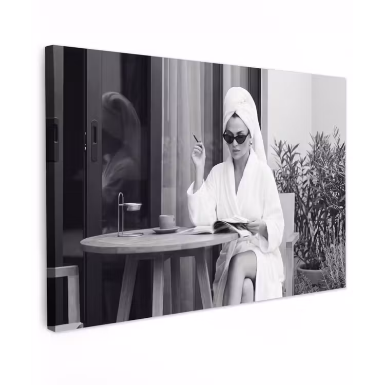 Modern - Vrouw - Zwart - Wit canvas 2cm klein -z3d