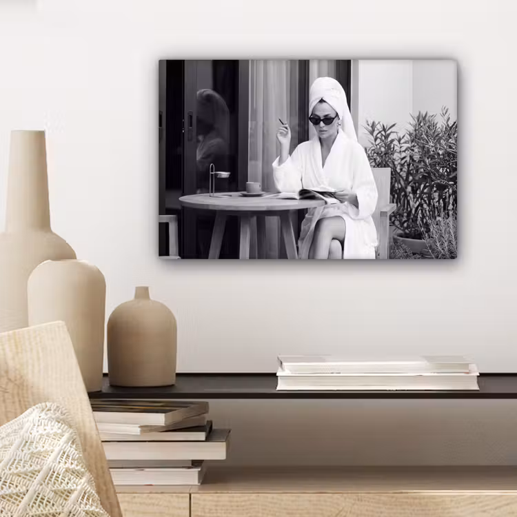 Modern - Vrouw - Zwart - Wit canvas 2cm klein -sfeer6