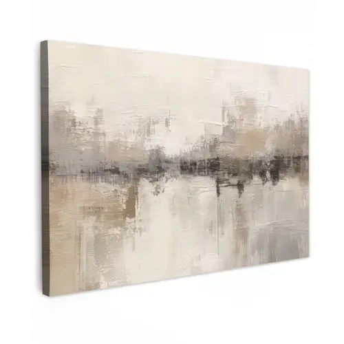 Moderne kunst - Abstract - Beige canvas 2cm klein -z3d