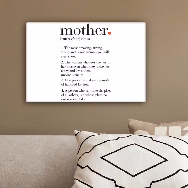 Moeder definitie - Quotes - Mother - Spreuken canvas 2cm klein -sfeer3