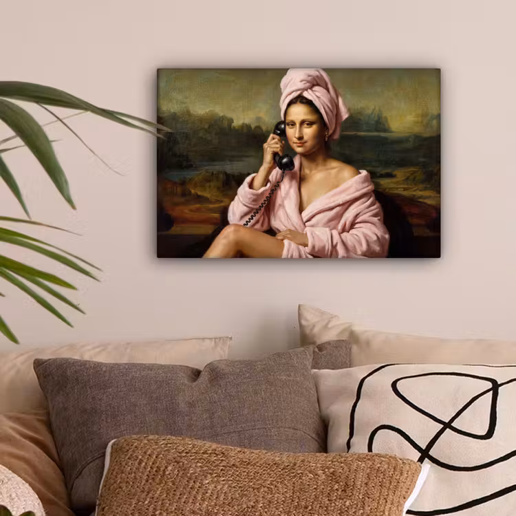 Mona - Klassiek - Roze canvas 2cm klein -sfeer1