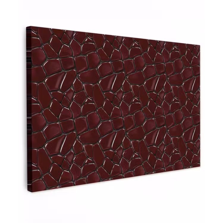 Mozaïek - Tegel - Bordeauxrood canvas 2cm klein 34 -z3d