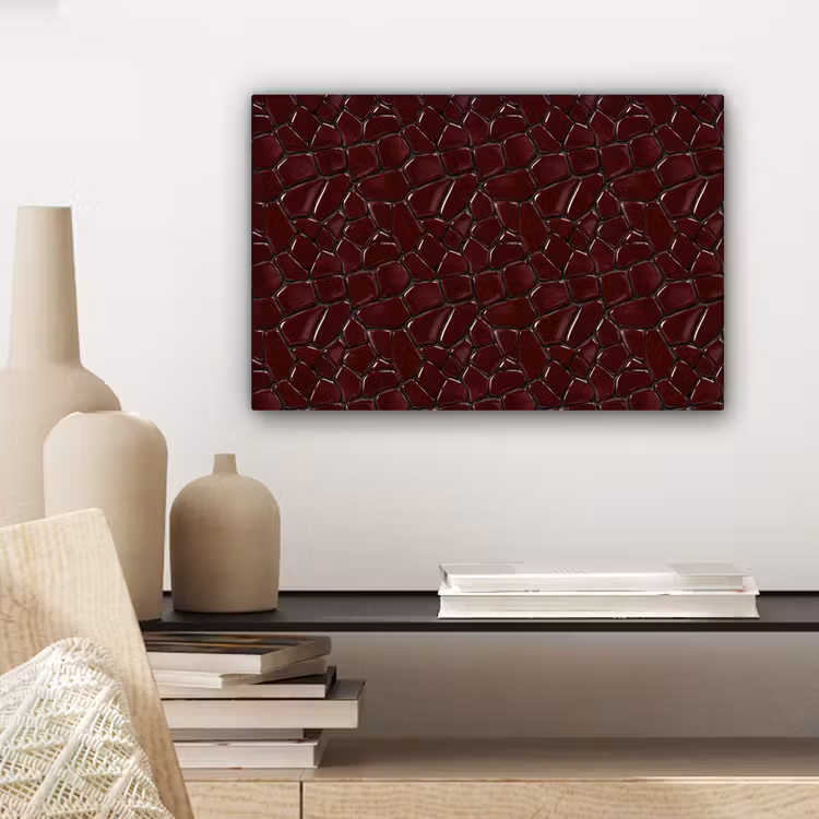Mozaïek - Tegel - Bordeauxrood canvas 2cm klein 34 -sfeer6