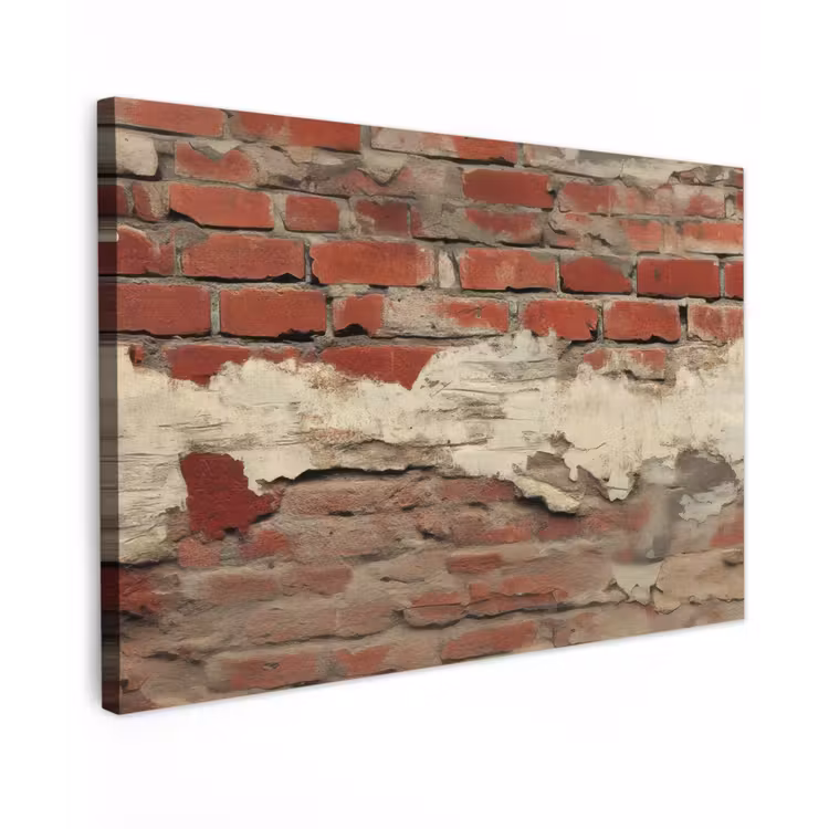 Muur - Baksteen - Verweerd canvas 2cm klein -z3d