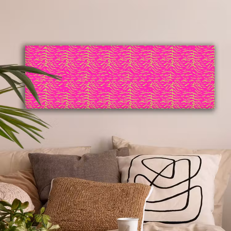 Neon - Groen - Roze - Tijger canvas 2cm klein 828 -sfeer1