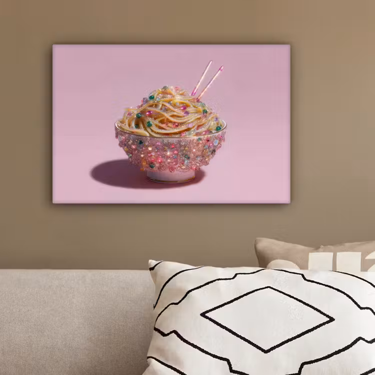 Noodles - Edelstenen - Stokjes - Roze canvas 2cm klein -sfeer3