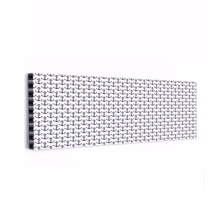 Oceaan - Anker - Blauw - Wit canvas 2cm klein 828 -z3d