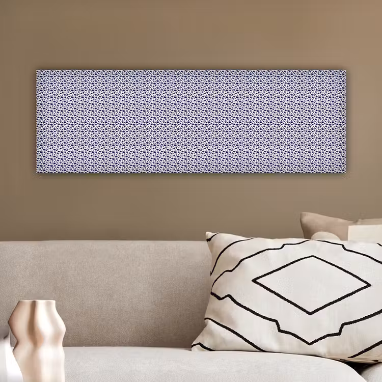 Oceaan - Bubbel - Blauw - Wit canvas 2cm klein 828 -sfeer3
