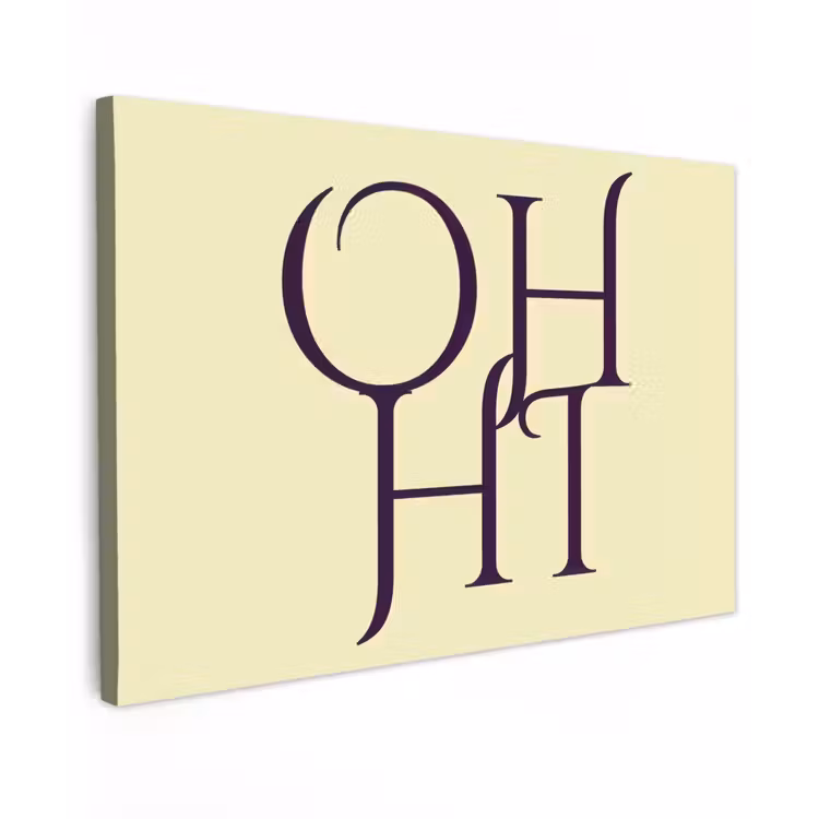 Oh hi - Geel - Monogram canvas 2cm klein -z3d