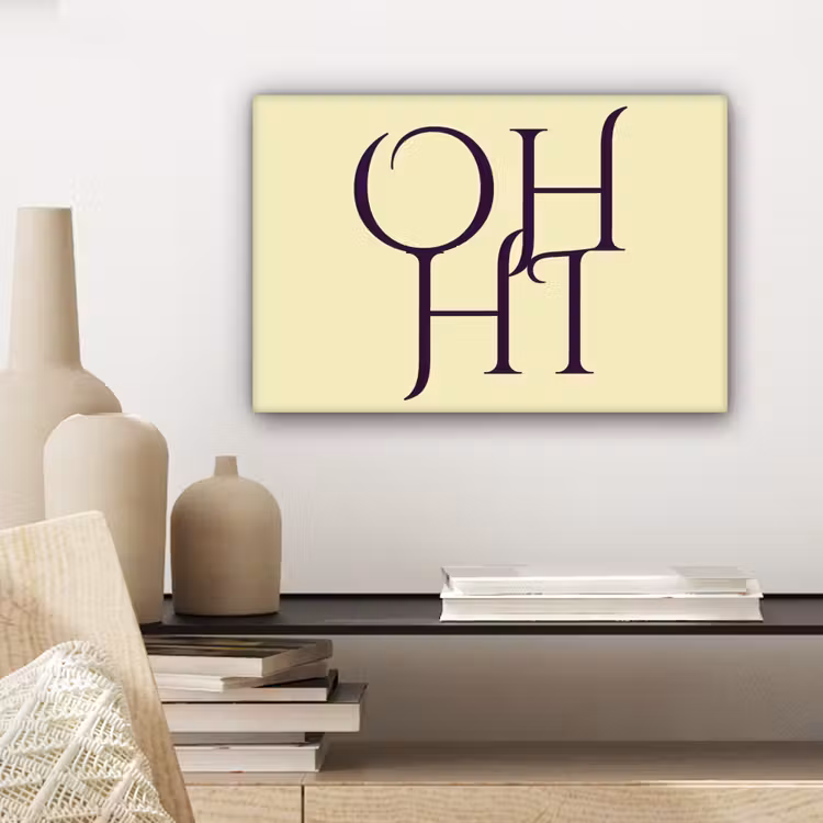 Oh hi - Geel - Monogram canvas 2cm klein -sfeer6