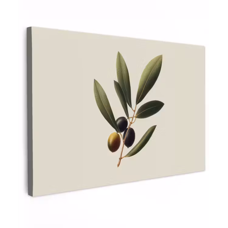 Olijftak - Donkergroen - Olijven canvas 2cm klein -z3d