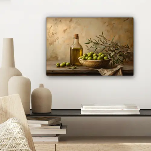 Olijven - Stilleven - Vintage canvas 2cm klein -sfeer6