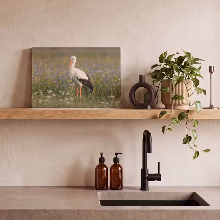 Ooienvaar - Bloemen - Weide - Kleurrijk canvas 2cm klein -sfeer3