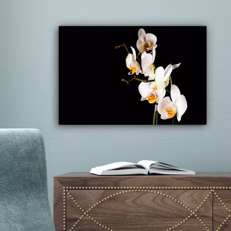 Orchidee - Bloemen - Planten - Botanisch canvas 2cm klein -sfeer4