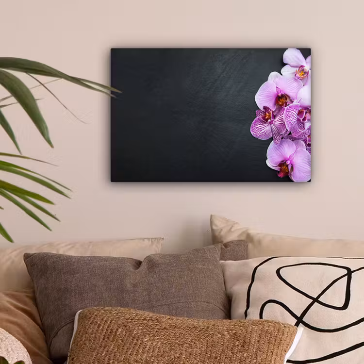 Orchidee - Bloemen - Roze - Flora canvas 2cm klein -sfeer1