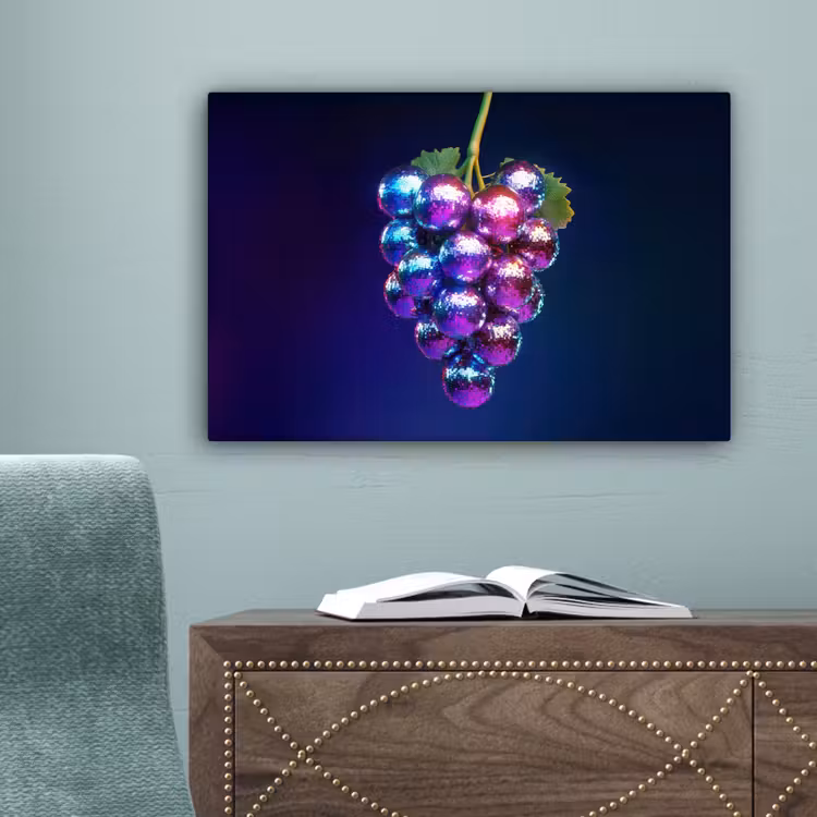 Paars - Disco - Feest - Druif canvas 2cm klein -sfeer4