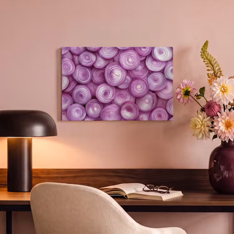 Paars - Uien - Close up canvas 2cm klein -sfeer4