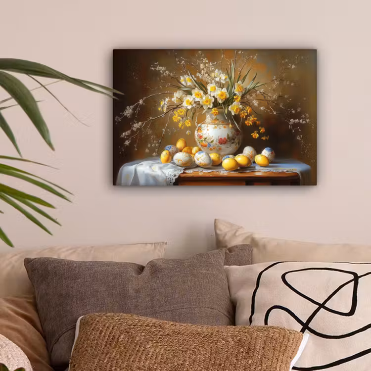 Paaseieren - Stilleven - Vaas canvas 2cm klein -sfeer1