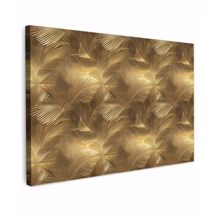 Palm - Waaier - Goud canvas 2cm klein 34 -z3d