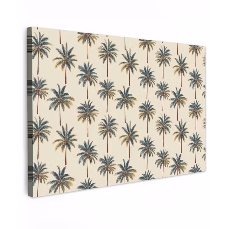 Palmbomen - Tropisch - Groen canvas 2cm klein 34 -z3d