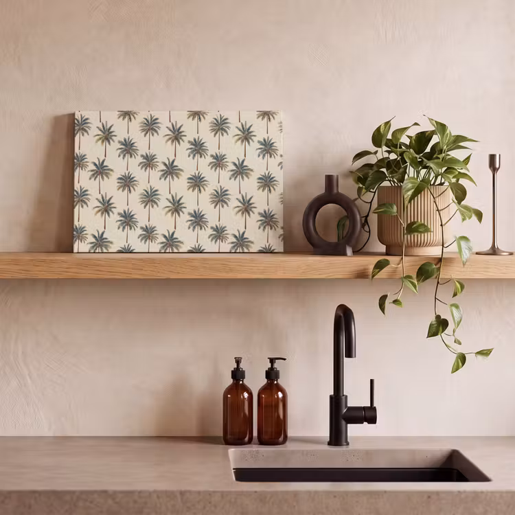 Palmbomen - Tropisch - Groen canvas 2cm klein 34 -sfeer3