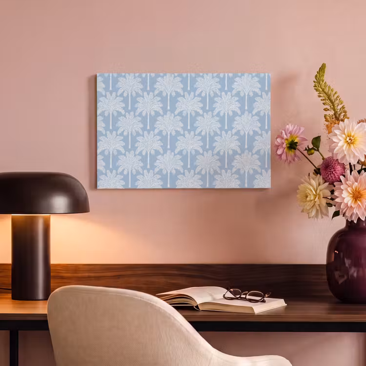 Palmboom - Modern - Blauw canvas 2cm klein 34 -sfeer4