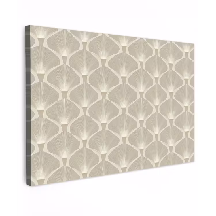 Paneel - Ginkgo - Zand canvas 2cm klein 34 -z3d