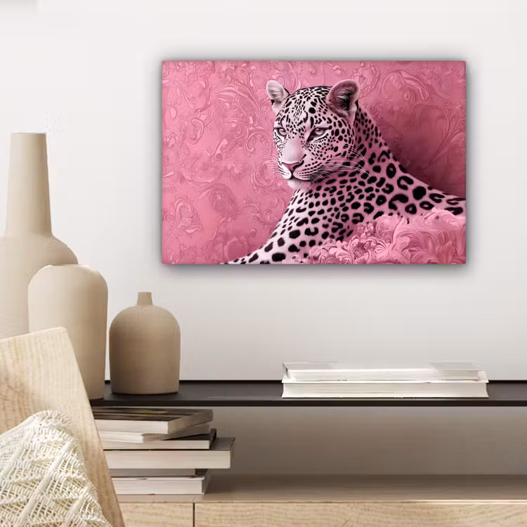 Panter - Luxe - Roze canvas 2cm klein -sfeer6