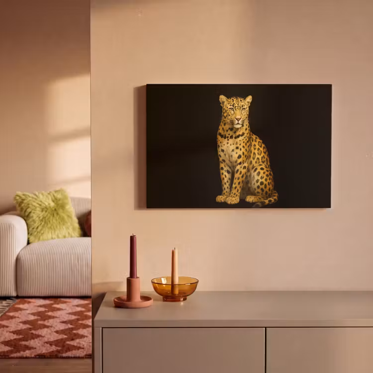 Panter - Realistisch - Bruin canvas 2cm klein -sfeer1