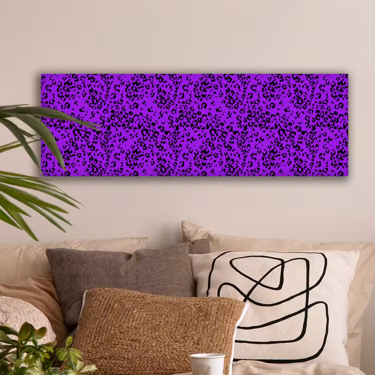 Panterprint - Paars - Patroon canvas 2cm klein 828 -sfeer1