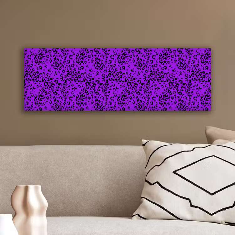 Panterprint - Paars - Patroon canvas 2cm klein 828 -sfeer3