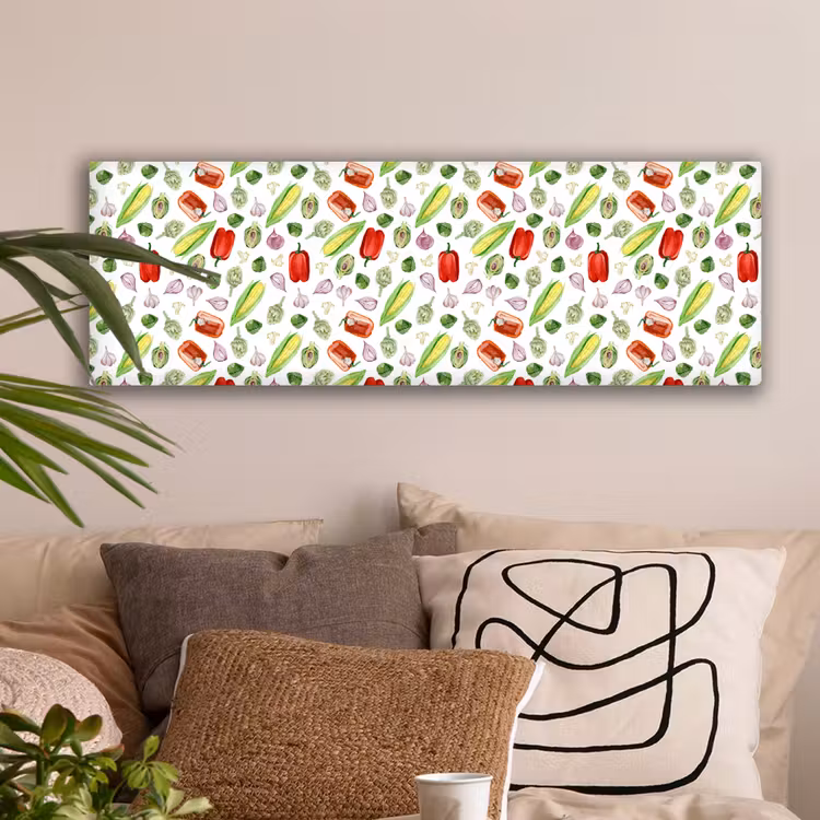 Paprika - Maïs - Patroon - Groente canvas 2cm klein 828 -sfeer1