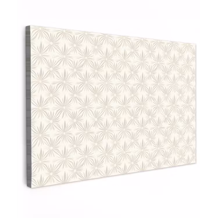 Patroon - Bloemen - Beige canvas 2cm klein 34 -z3d