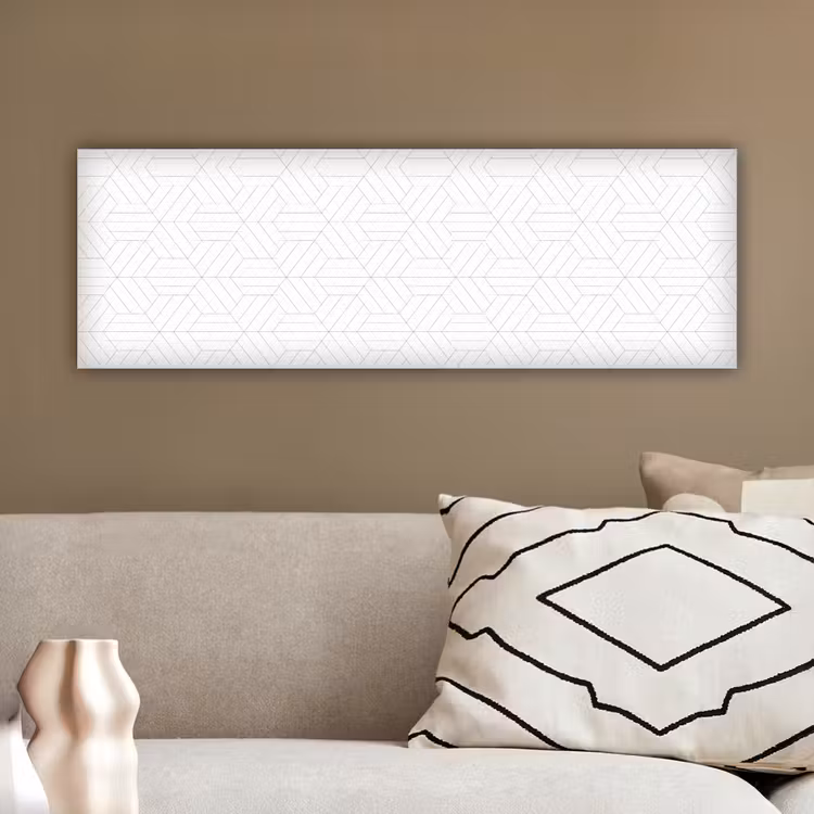 Patroon - Lijn - Design - Zwart - Wit canvas 2cm klein 828 -sfeer3